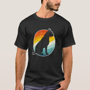 Camiseta Cachorro engraçado Pit Bull Terrier vintage mãe pa