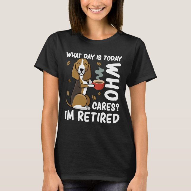 Camiseta Cachorro Engraçado Que dia é hoje que me preocupa  (Frente)
