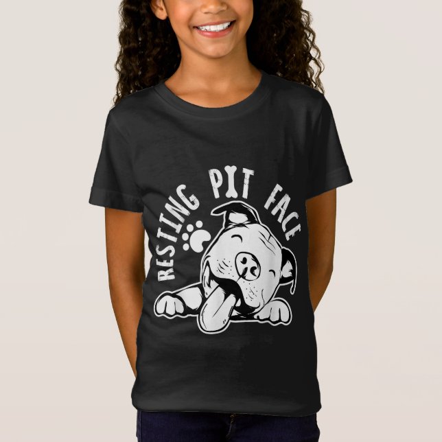 Camiseta Cachorro Engraçado, Roupa De Memória Pitbull (Frente)