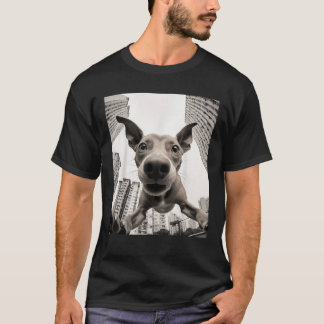 Camiseta Cachorro engraçado selfie pic T Shirt