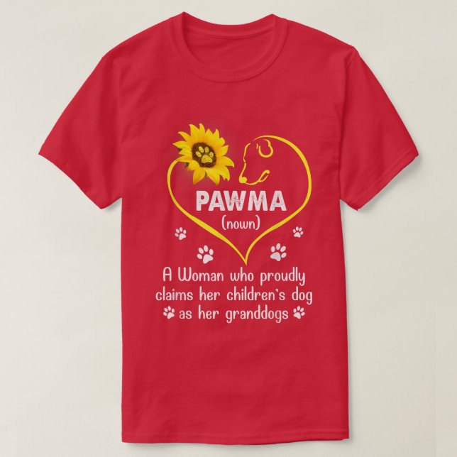 Camiseta Cachorro Engraçado Sunflower Lover Pawma Dia de as (Frente do Design)