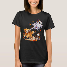Camiseta Cachorro Engraçado Voa um Fantasma como uma Pipa d