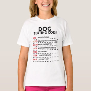 Camiseta Cachorro Enviando um Código Secreto