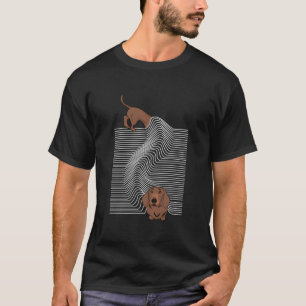 Camiseta Cachorro Escondido e Engraçado, Super Longo