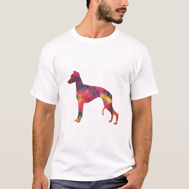 Camiseta Cachorro Escoteiro Padrão Geométrico Silhuette (Frente)