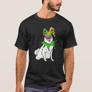 Camiseta Cachorro Eskimo Americano Mardi Gras Máscara O Bea