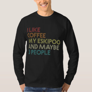 Camiseta Cachorro Eskipoo Proprietário Café Lover Engraçado