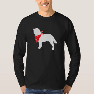 Camiseta Cachorro espanhol americano Vestindo Red Bandana