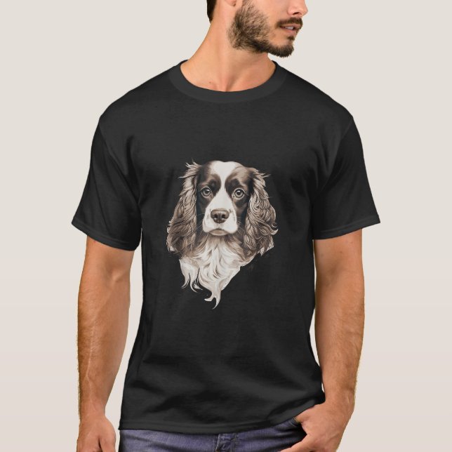 Camiseta Cachorro Espanhol Cachorros Cachorros Espanhol Fã  (Frente)