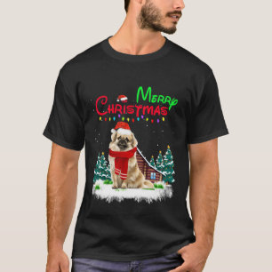 Camiseta Cachorro Espanhol Tibetano - Árvore de Natal poder