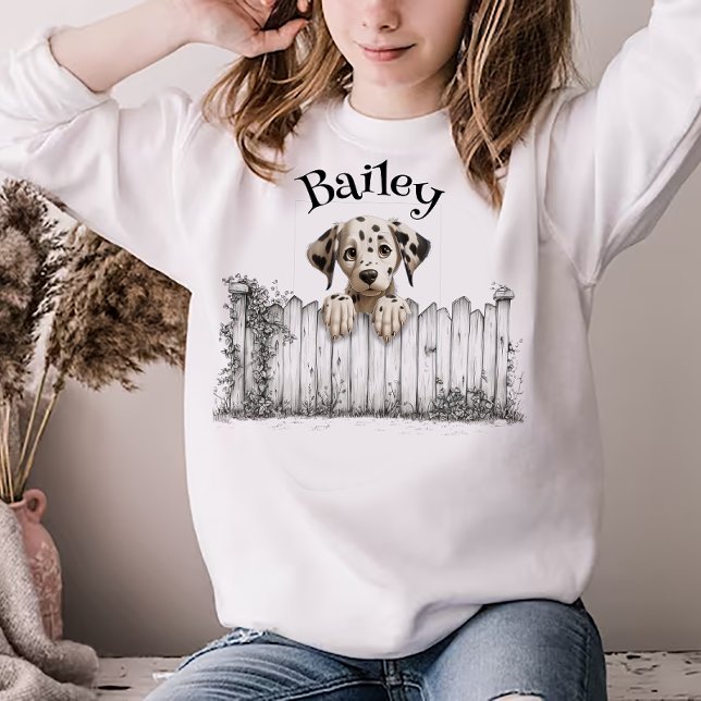 Camiseta Cachorro Espiando Personalizável (Criador carregado)