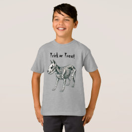 Camiseta Cachorro Esqueleto Assustador Divertido, Halloween