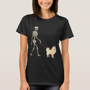 Camiseta Cachorro esqueleto engraçado do cão esquimó americ