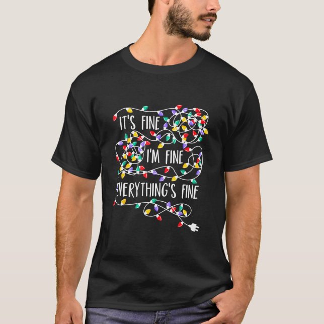 Camiseta Cachorro Está tudo bem Estou bem Tudo leve (Frente)