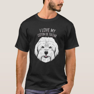 Camiseta Cachorro Eu Amo Meu Algodão De Tulear