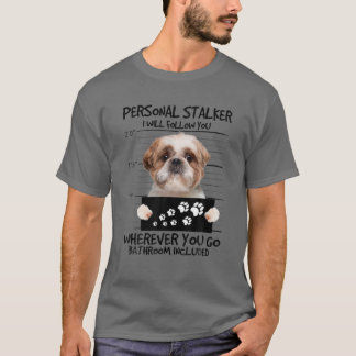 Camiseta Cachorro-Falante Pessoal - Shih Tzu Vou Segui-Lo