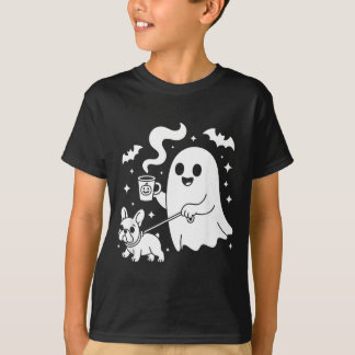 Camiseta Cachorro Fantasma Bulldogue Francês Café Halloween