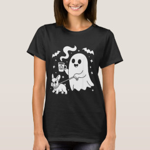 Camiseta Cachorro Fantasma Bulldogue Francês Café Halloween