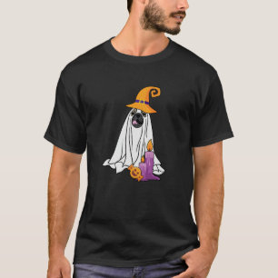 Camiseta Cachorro Fantasma Cachorro Bonito Vestido Como Fan
