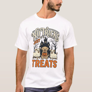 Camiseta Cachorro Fantasma Halloween Sem Truques S