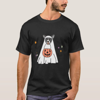 Camiseta Cachorro Fantasma Negra E Branca Cachorro Nu