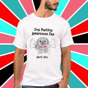 Camiseta Cachorro Fazendo Consciência Dia Engraçado Camisa-