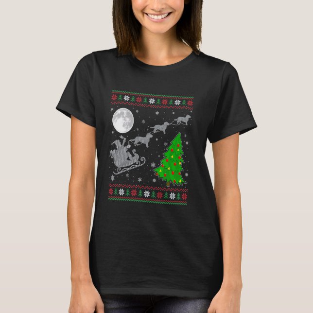 Camiseta Cachorro Feio, Papais noeis da Árvore de Iluminaçã (Frente)
