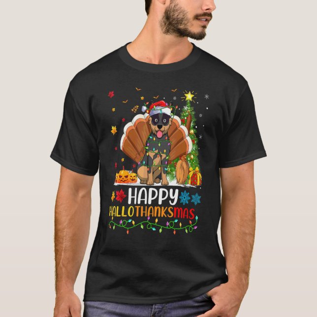 Camiseta Cachorro Feliz Cão de Gado Australiano Hellothanks (Frente)