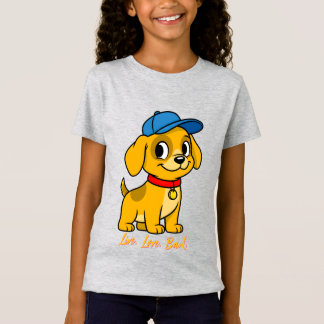Camiseta Cachorro Feliz com Boné Azul