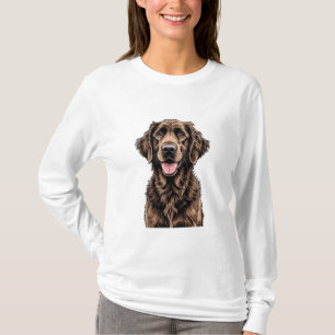 Camiseta Cachorro Feliz de Pelo Crespado