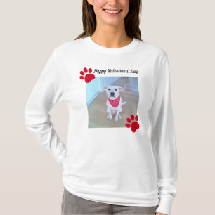 Camiseta Cachorro Feliz Dia dos Namorados Red Paws 1 Foto