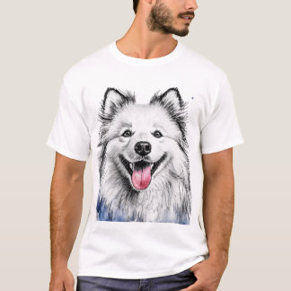 Camiseta Cachorro Feliz Samoed