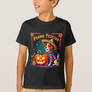 Camiseta Cachorro Festivo Dia das Bruxas