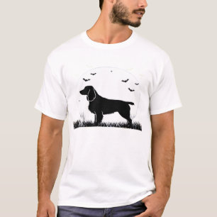 Camiseta Cachorro Field Spaniel � Silhueta da Lua de Hallow