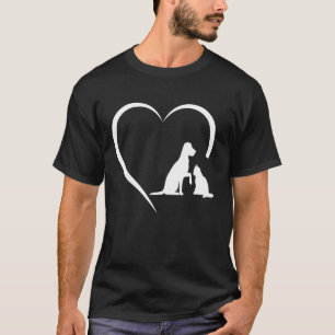 Camiseta Cachorro Filhote e Gato Bebê Coração - Animal Cão