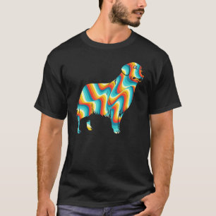 Camiseta Cachorro Filhote Retriever Dourado Psicodélico Tie