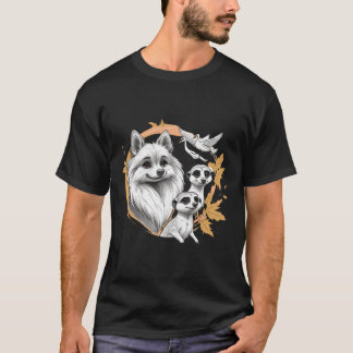 Camiseta Cachorro Fofinho com Suricatas e Pássaros