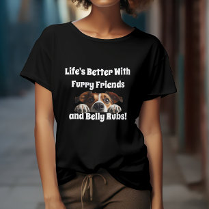Camiseta Cachorro Fofo & Barriga Coçando
