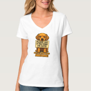 Camiseta Cachorro Fofo, Citação de Amante de Cachorro Engra