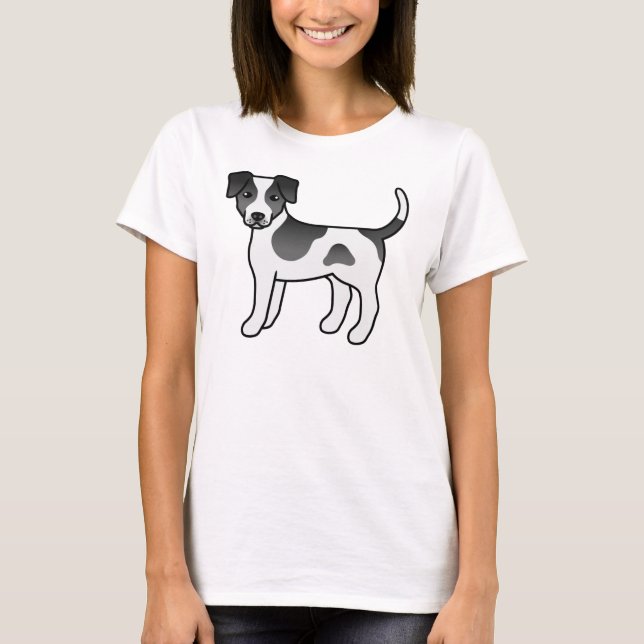 Camiseta Cachorro Fofo Danish-Swedish Farmdog Preto E Branc (Frente)