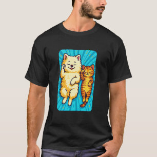 Camiseta Cachorro Fofo e Gato, Amigos Dormindo, Amando Anim
