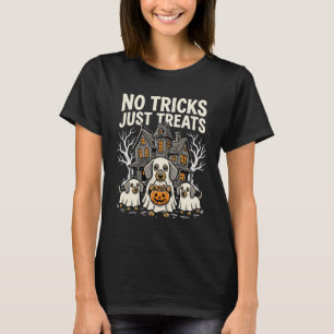 Camiseta Cachorro Fofo Halloween Sem Travessuras Apenas Gul