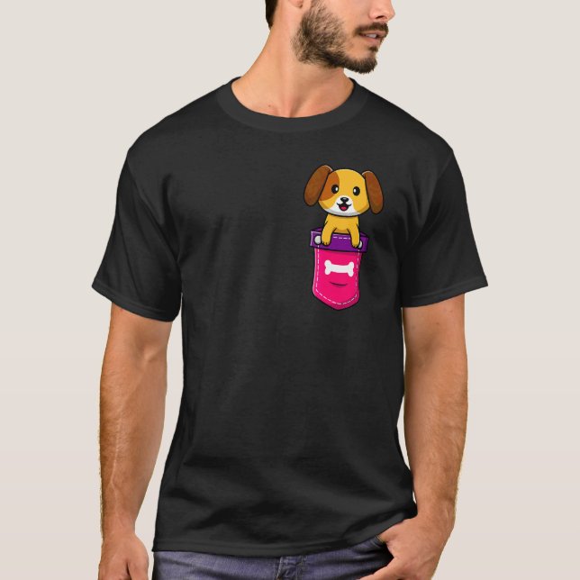 Camiseta Cachorro Fofo no Bolso (Frente)