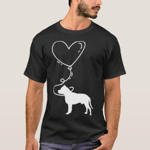 Camiseta Cachorro Fofo Pitbull Coração