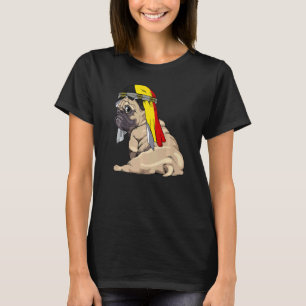 Camiseta Cachorro Fofo Pug Retro Orgulho Bandeira Bélgica