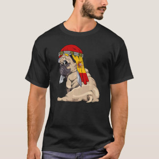 Camiseta Cachorro Fofo Pug Retro Orgulho Bandeira Espanha