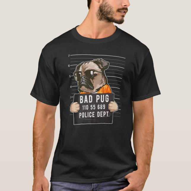 Camiseta Cachorro Foto Pug (Frente)