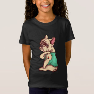 Camiseta Cachorro Francês Adoro Mamãe Tatuagem Dom