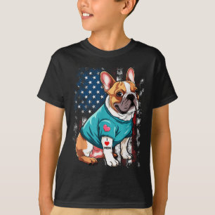 Camiseta Cachorro Francês Adoro Mamãe Tatuagem Engraçada