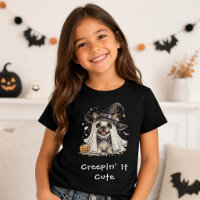 Cachorro francês Bulldog Halloween Bruxa se Aproxi